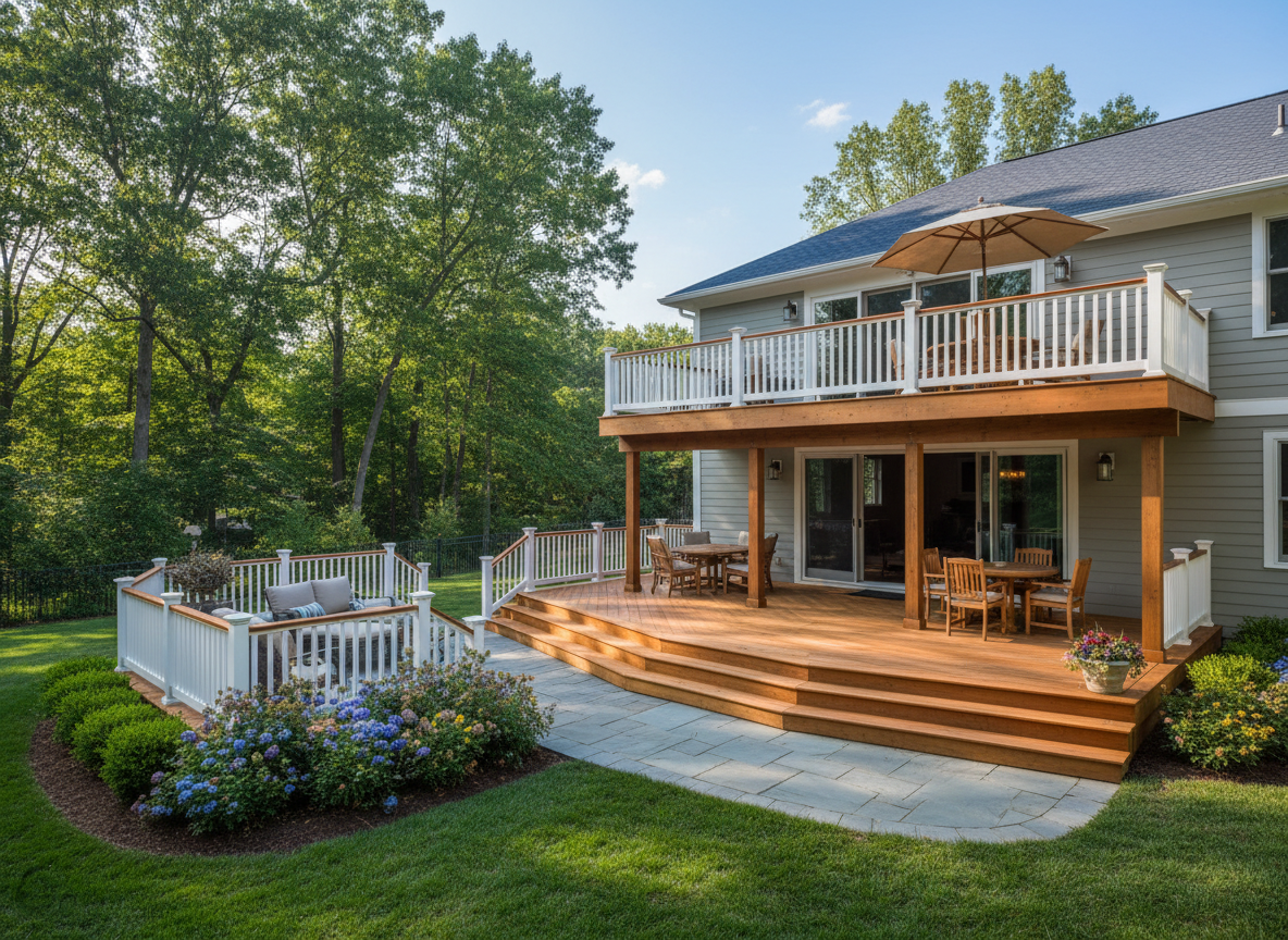 Custom wood deck and patio construction