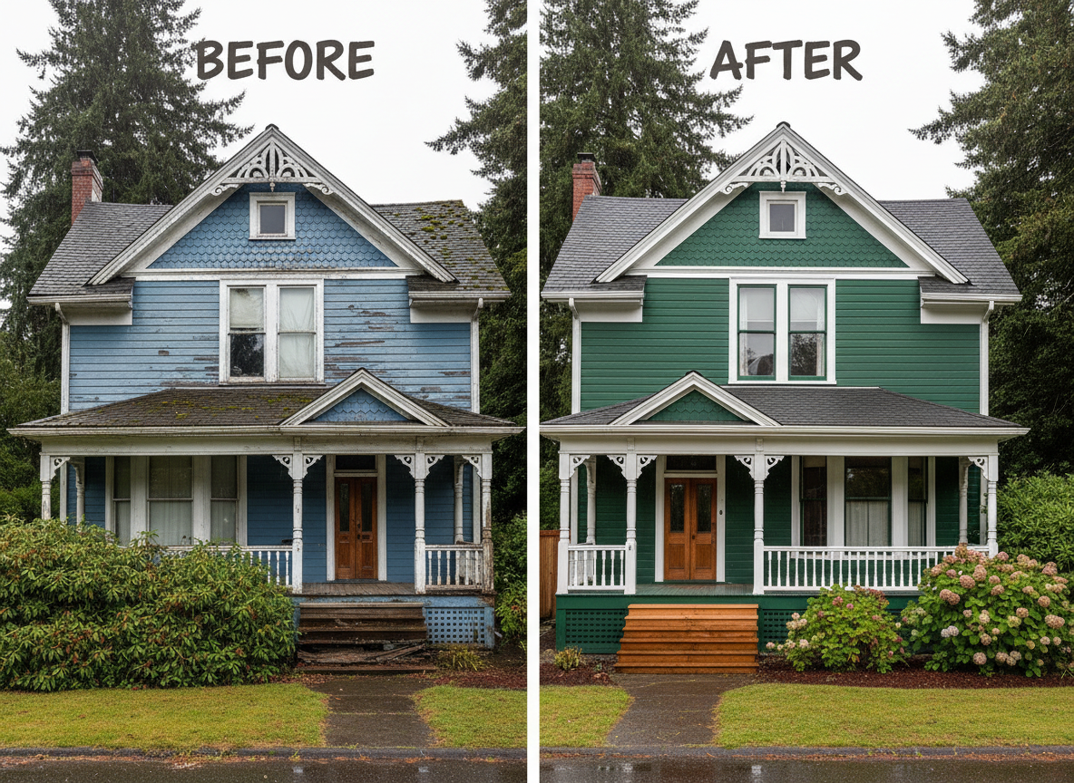 Restored historic home exterior